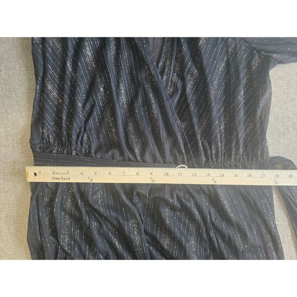 Alexa B Nites Sheer Sparkle Formal Maxi Dress Womens Size 18W - Picture 11 of 16